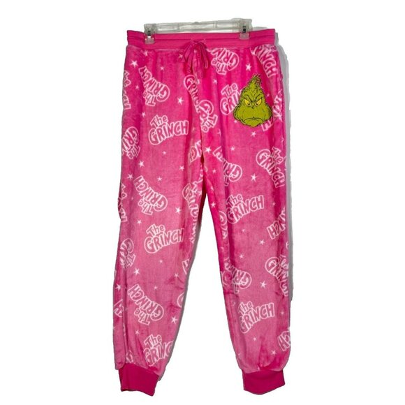 The Grinch Womens Plush Wooby Jogger Pink Large 12-14 - Picture 2 of 11